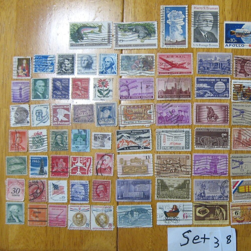 COPY - Lot Of 100 Assorted U.S. Stamps mostly from 1950 through 1981